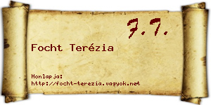 Focht Terézia névjegykártya